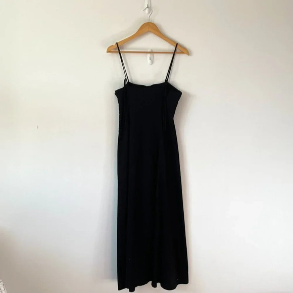 Zara Linen Blend Corset Midi Dress Black Bloggers Fav Sz Small NWT - Picture 9 of 12